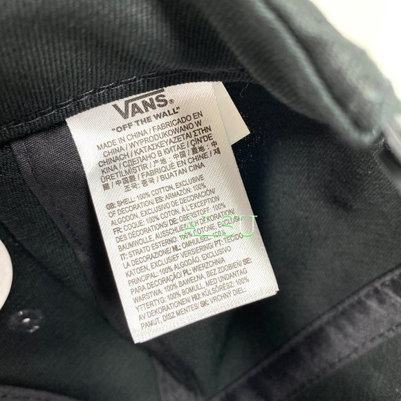 VANS Billtastic Checker Mens SnapBack Black Hat - Picture 6 of 6